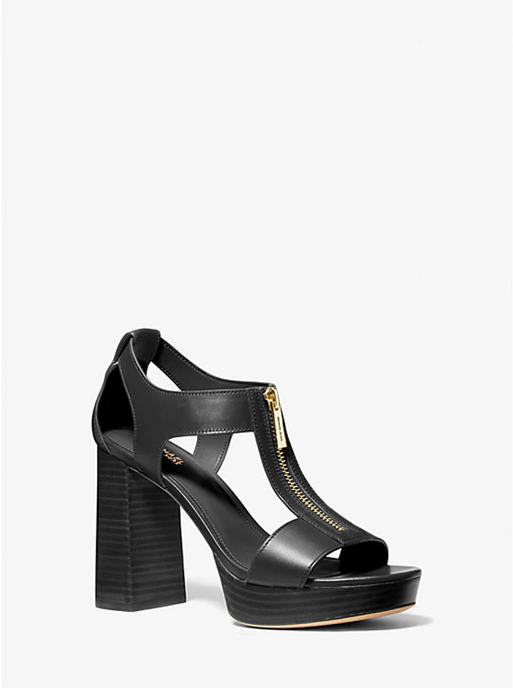 Berkley Leather Block-Heel Sandal