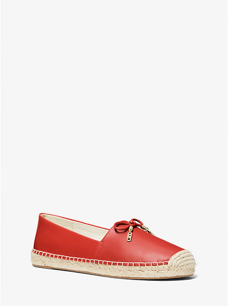 Nori Leather Slip-On Espadrille