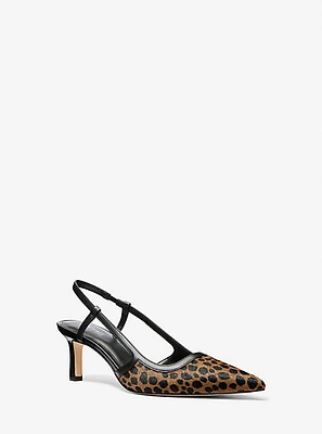 Alora Cheetah Print Calf Hair Slingback Pump