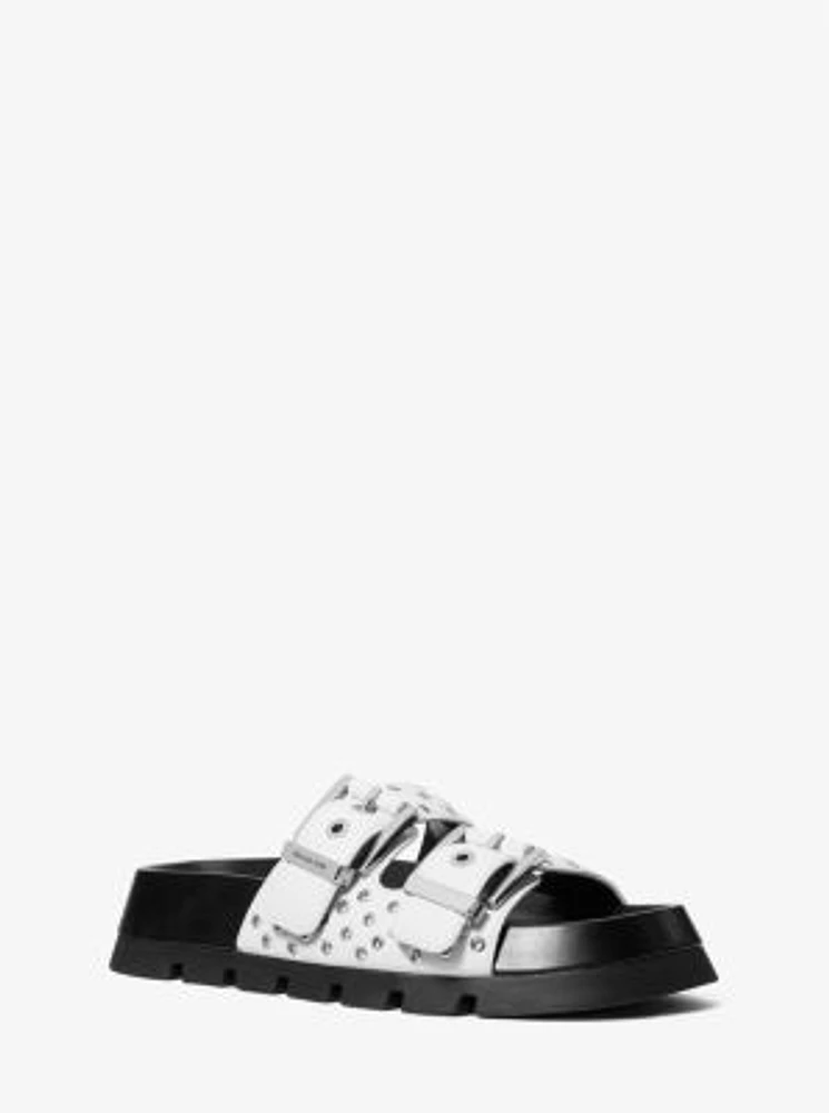 Colby Grommeted Leather Flat Sandal