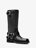 Crosby Grommeted Leather Moto Boot