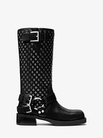 Crosby Grommeted Leather Moto Boot