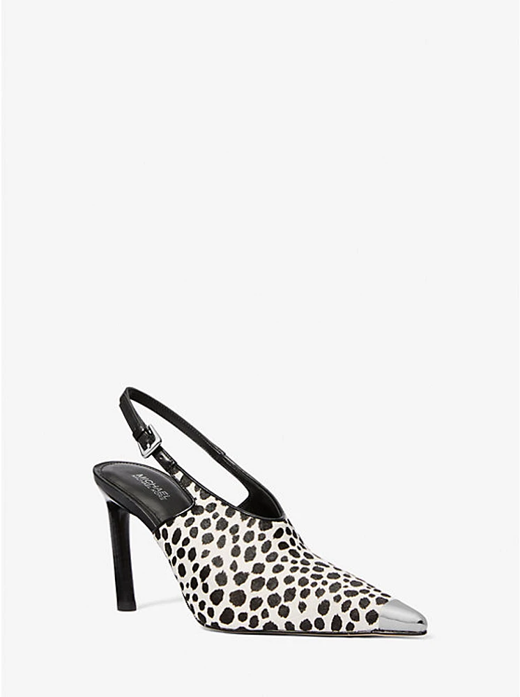 Kasia Cheetah Print Calf Hair Slingback Pump