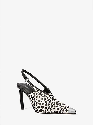 Kasia Cheetah Print Calf Hair Slingback Pump