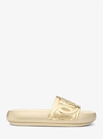 Splash Metallic Leather Slide Sandal