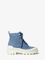 Payton Denim Jacquard Combat Boot