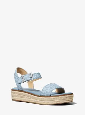 Richie Logo Platform Espadrille Sandal