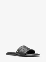 Hayworth Woven Leather Slide Sandal