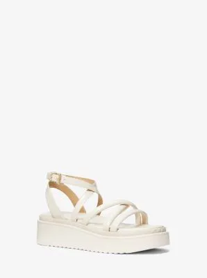 Issi Faux Patent Leather Flatform Sandal