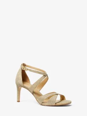 Kinsley Glitter Chain-Mesh Sandal