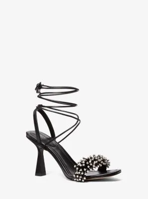 Lucia Embellished Leather Sandal