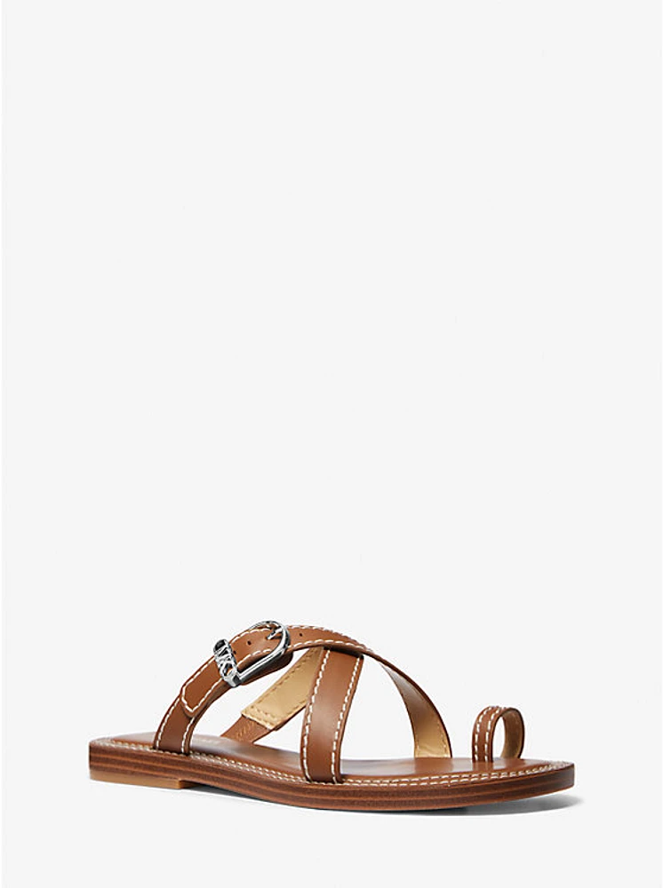 Ashton Leather Flat Sandal