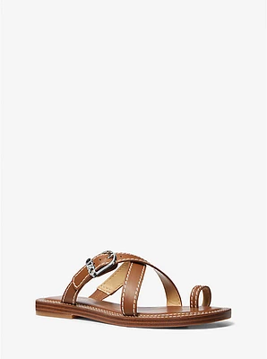 Ashton Leather Flat Sandal