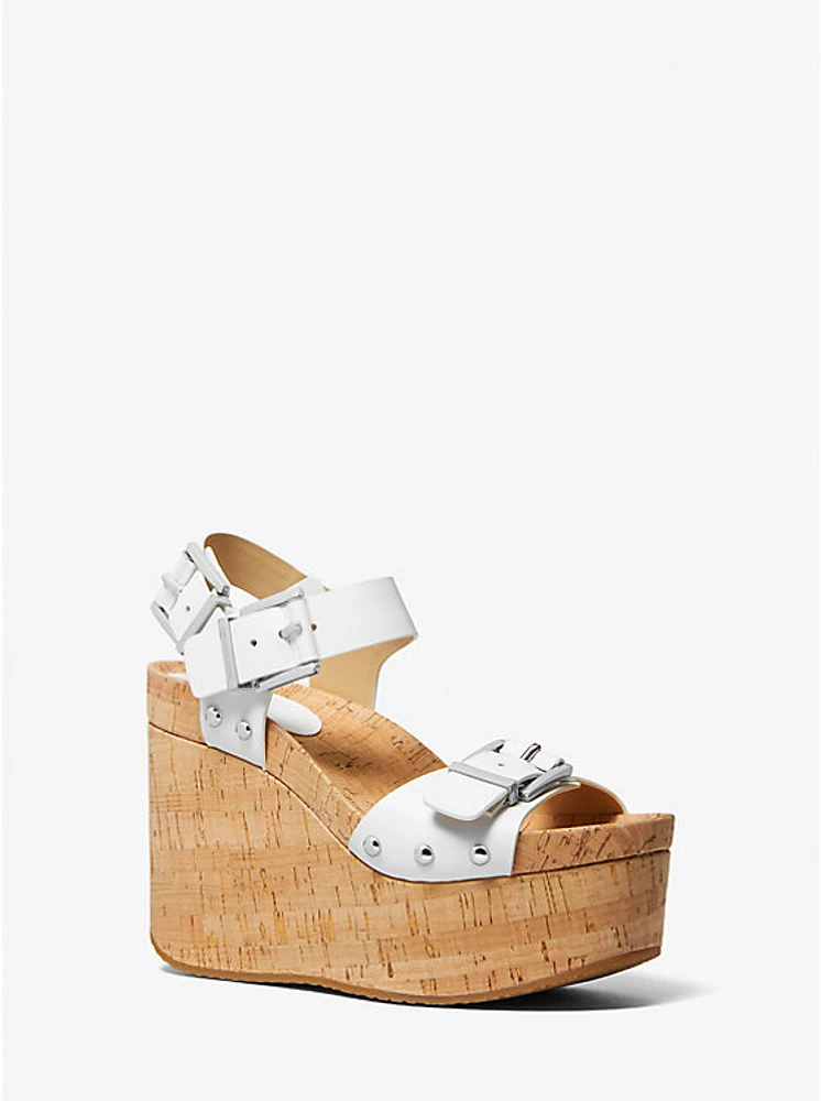 Colby Leather Wedge Sandal