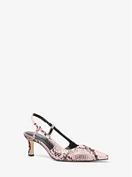 Alora Snake Embossed Leather Slingback Pump