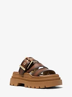 Colby Burnished Leather Platform Sandal