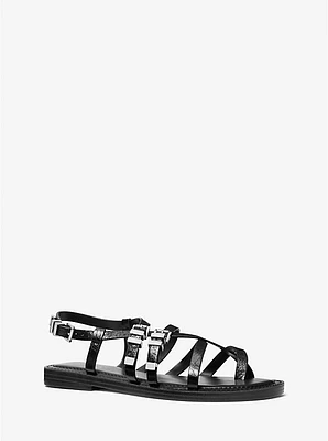 Darrington Crackled Leather Sandal