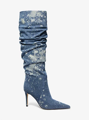 Dawn Splattered Denim Boot
