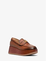 Indy Burnished Leather Platform Loafer