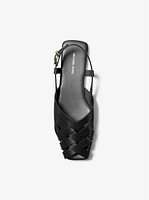 Irene Woven Leather Slingback Sandal