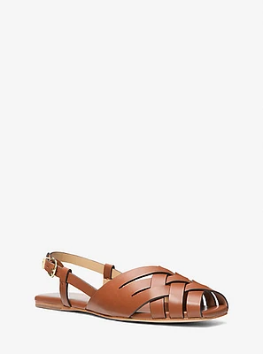 Irene Woven Leather Slingback Sandal