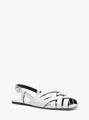 Irene Woven Leather Slingback Sandal