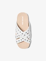 Irene Studded Leather Flat Sandal