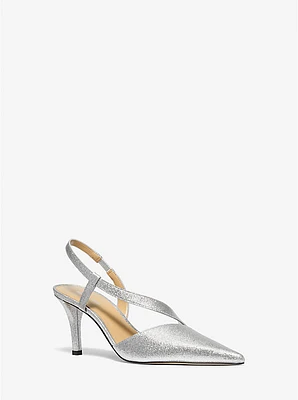 Jaida Glitter Embellished Leather Pump