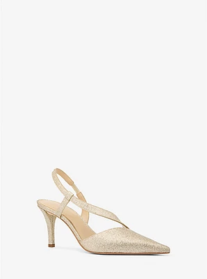 Jaida Glitter Embellished Leather Pump