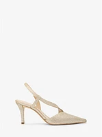 Jaida Glitter Embellished Leather Pump