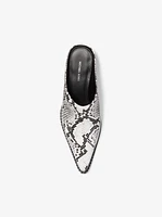Nash Snake Embossed Leather Mule