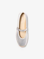 Lynn Metallic Leather Ballet Espadrille