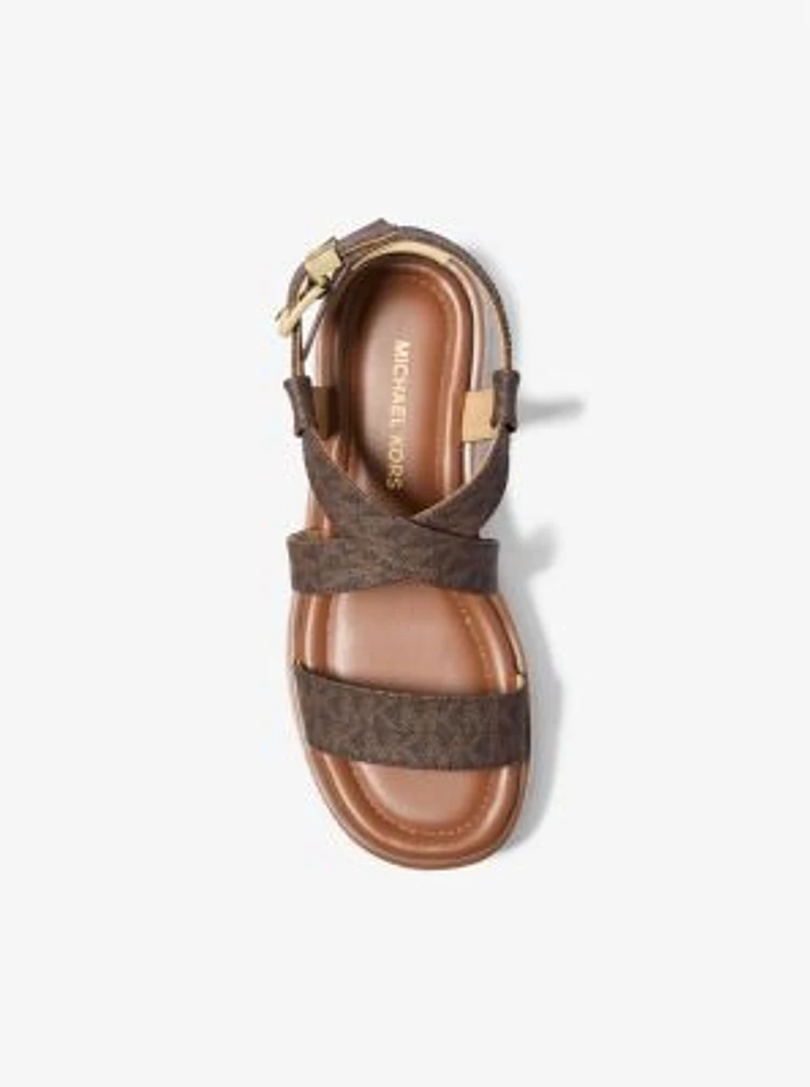 Lynn Signature Logo Platform Espadrille Sandal