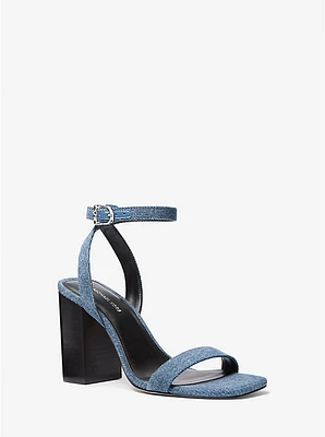 Merriam Denim Block Heel Sandal