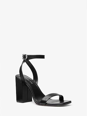 Merriam Leather Block Heel Sandal