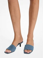 Merriam Denim Kitten Heel Sandal