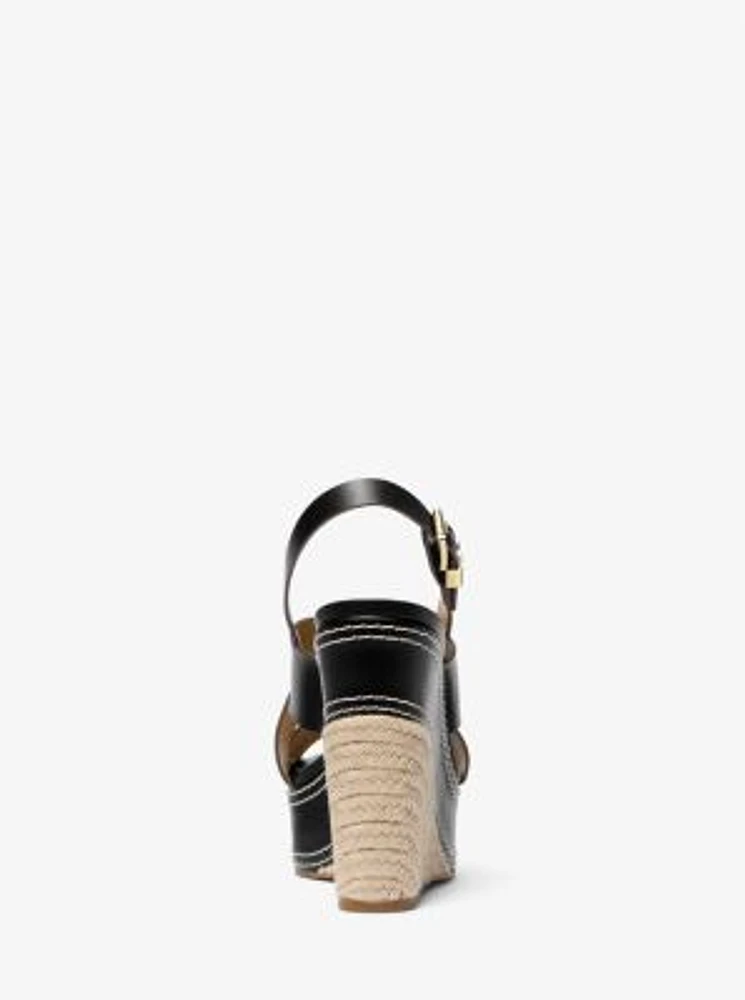 Nora Leather Wedge Sandal