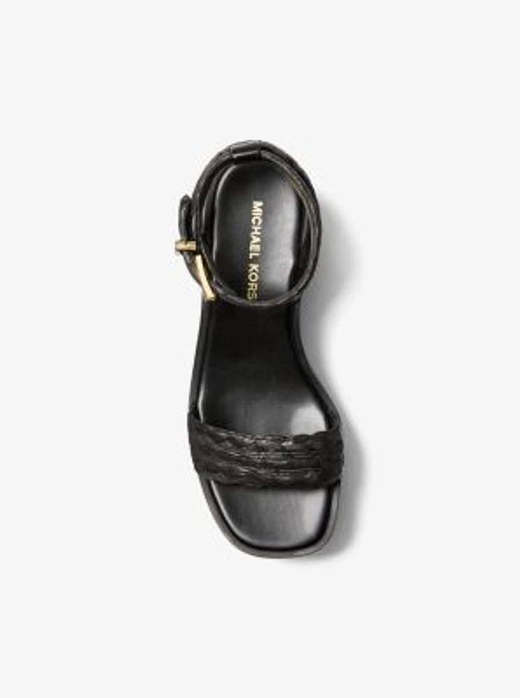 Sandra Straw Platform Sandal