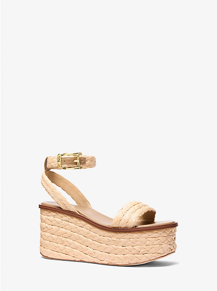 Sandra Straw Platform Sandal