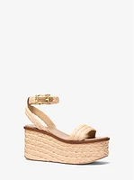 Sandra Straw Platform Sandal