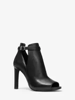 Lawson Leather Open-Toe Ankle Boot