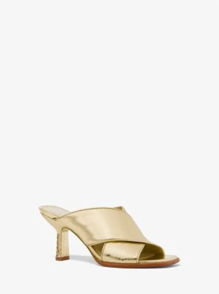 Gideon Metallic Snake Embossed Leather Mule