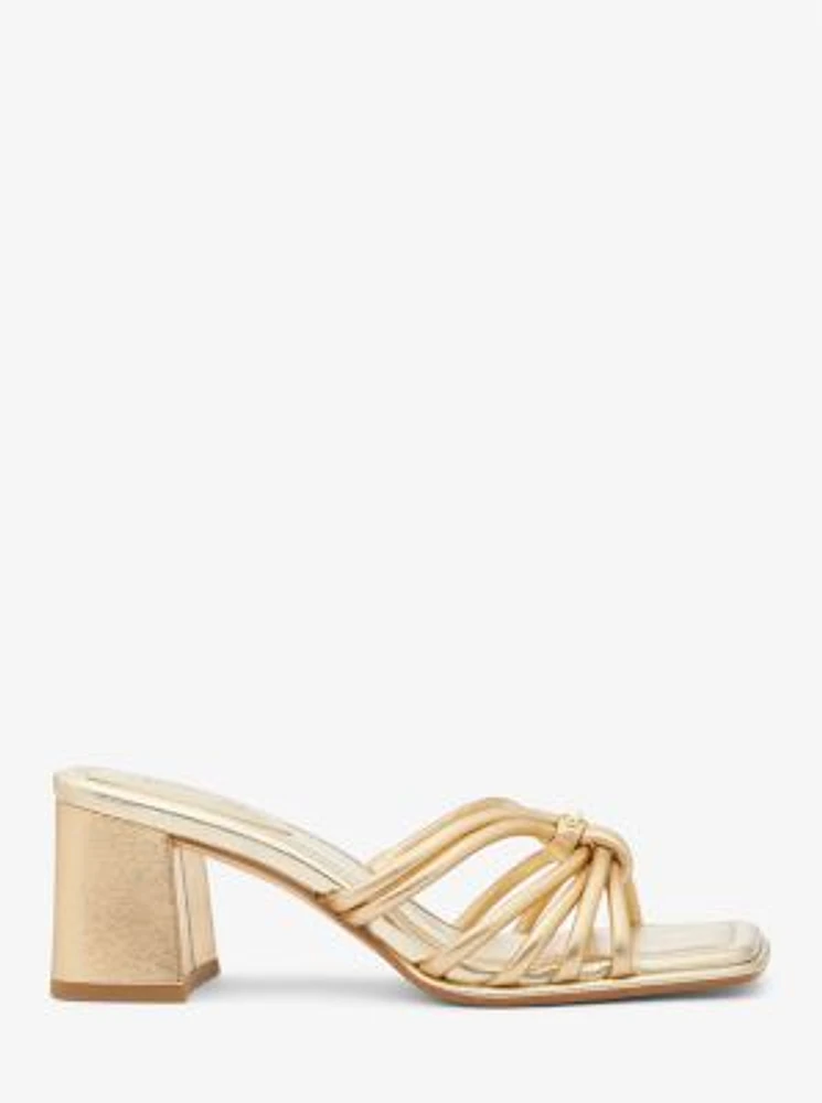 Astra Metallic Leather Mule