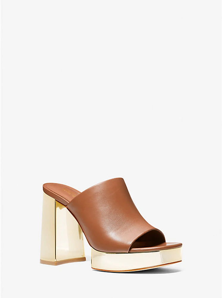 Celeste Leather Platform Mule