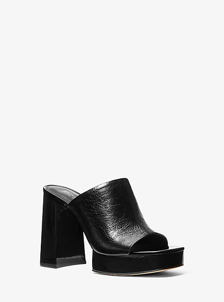 Celeste Leather Platform Mule