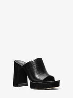 Celeste Leather Platform Mule