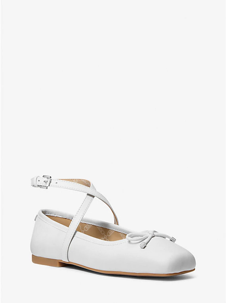 Bailarina plana de piel Collette