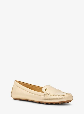 Eve Metallic Leather Moccasin