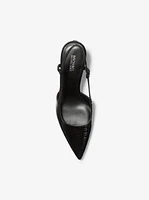 Alora Snake Embossed Leather Slingback Pump