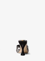 Haisley Snake Embossed Leather Sandal